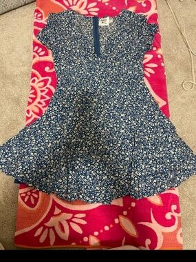 Princess Polly Blue Floral Fit-and-Flare Dress